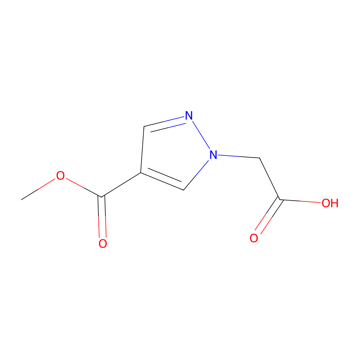 2-(4-(methoxycarbonyl)-1H-pyrazol-1-yl)acetic acid molecular structure, CAS 1006348-69-1