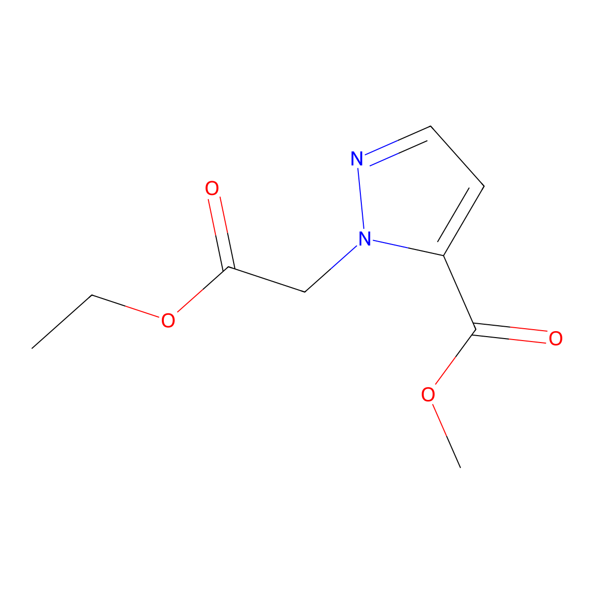 Ethyl 5-(methoxycarbonyl)-1H-pyrazole-1-acetate molecular structure, CAS 1006348-92-0