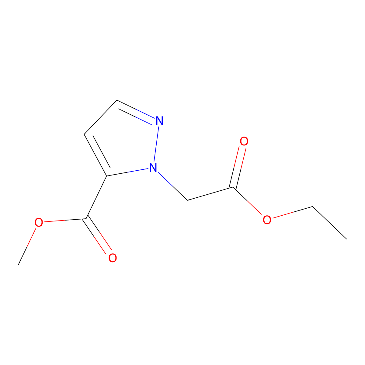 Ethyl 5-(methoxycarbonyl)-1H-pyrazole-1-acetate molecular structure, CAS 1006348-92-0