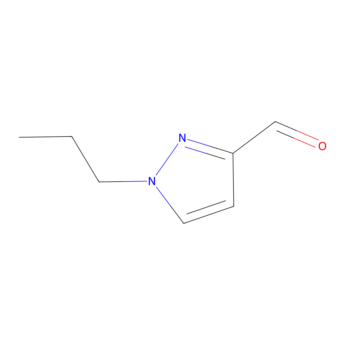 1-propyl-1H-pyrazole-3-carbaldehyde molecular structure, CAS 1006349-16-1