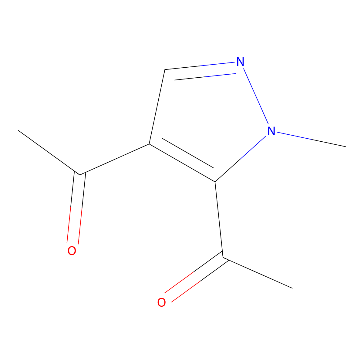 4,5-Diacetyl-1-methylpyrazole molecular structure, CAS 1006356-49-5