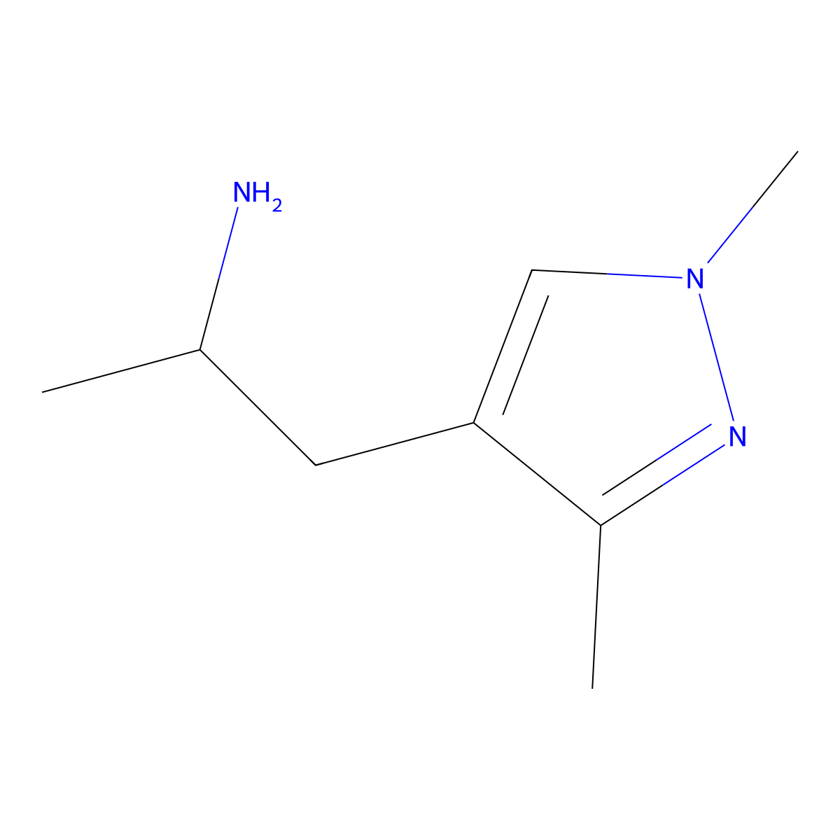 1-(1,3-dimethyl-1H-pyrazol-4-yl)propan-2-amine molecular structure, CAS 1006357-26-1