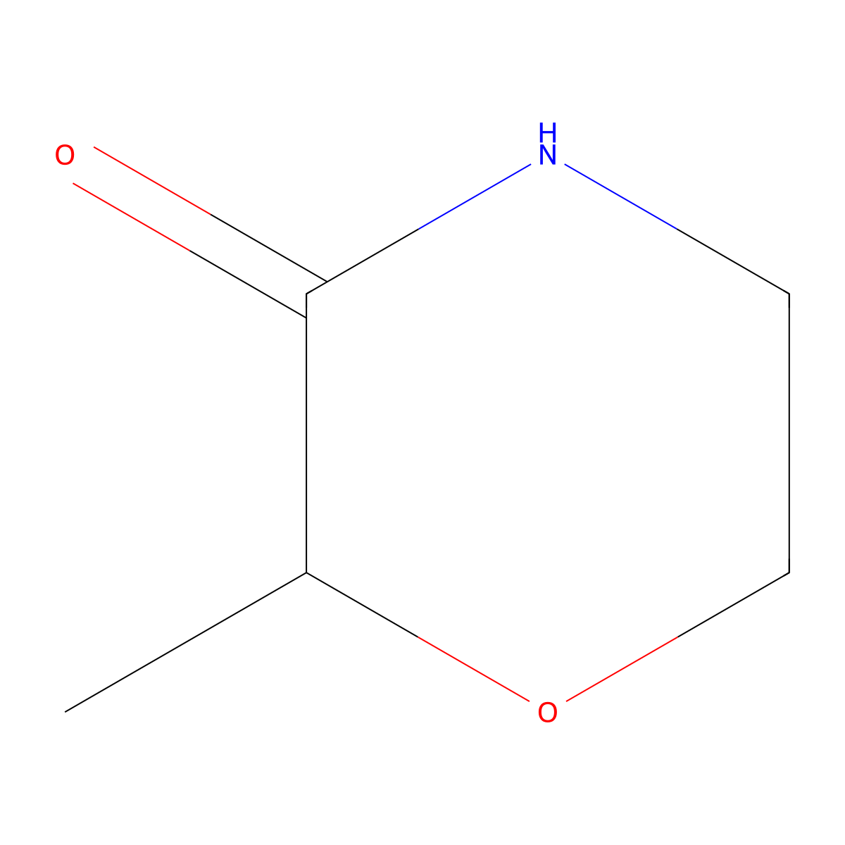 (2R)-2-methylmorpholin-3-one molecular structure, CAS 100636-23-5