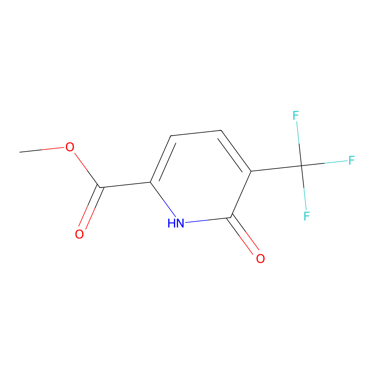 Methyl 6-hydroxy-5-(trifluoromethyl)picolinate molecular structure, CAS 1006364-88-0