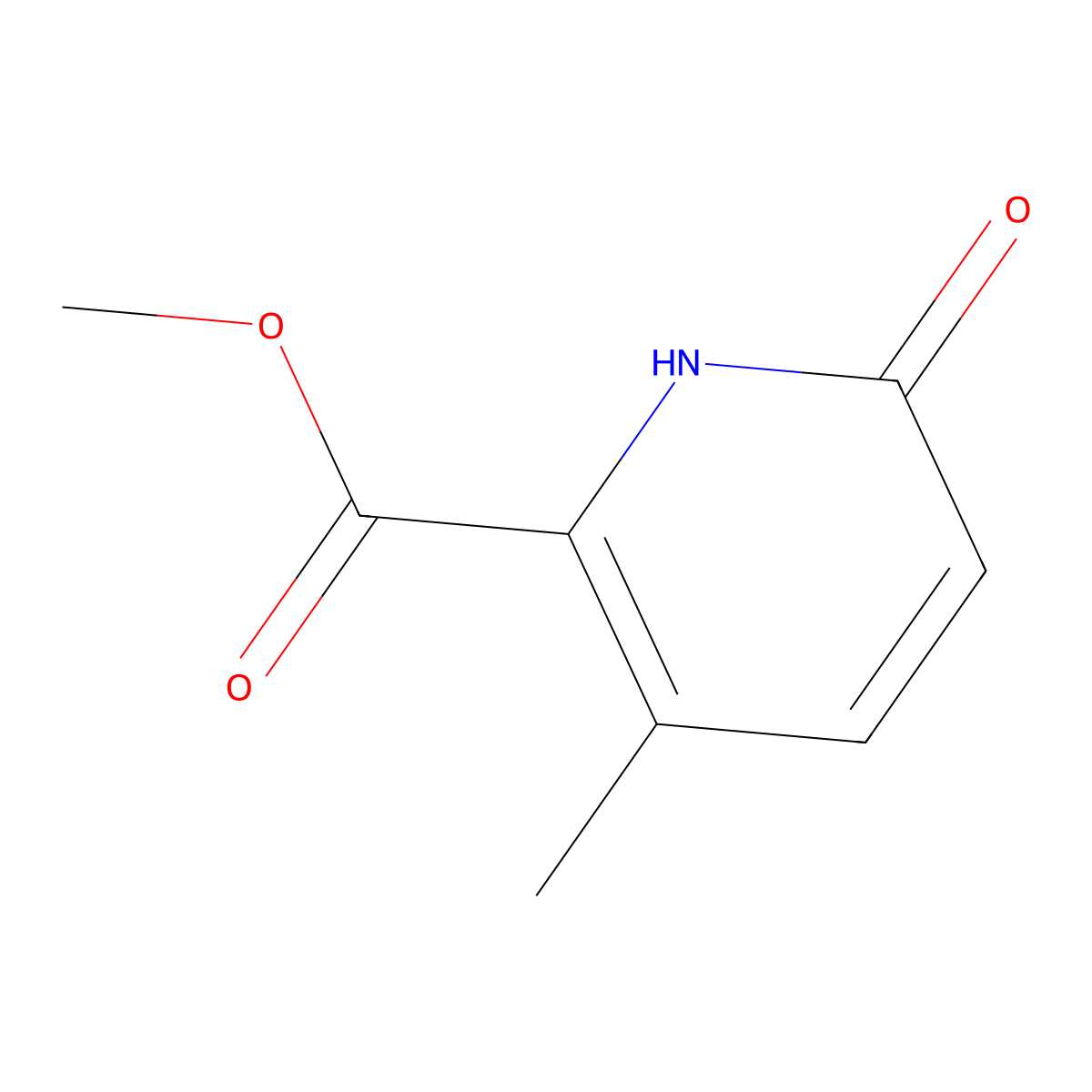 Methyl 3-methyl-6-oxo-1,6-dihydropyridine-2-carboxylate molecular structure, CAS 1006364-99-3