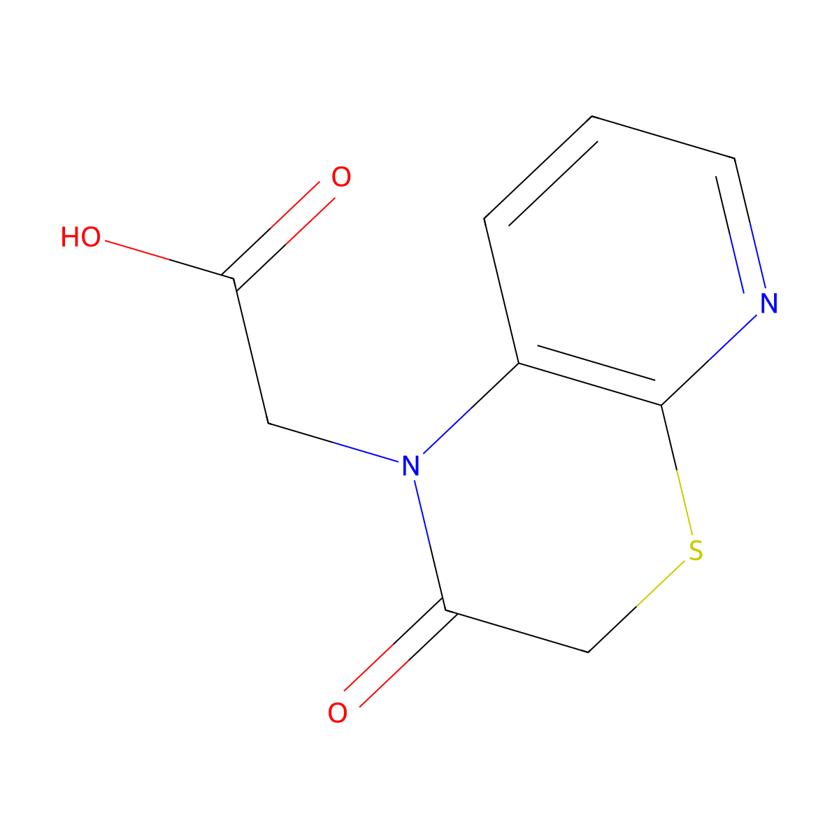 2-(2-oxo-2,3-dihydro-1H-pyrido[2,3-b][1,4]thiazin-1-yl)acetic acid molecular structure, CAS 100637-46-5