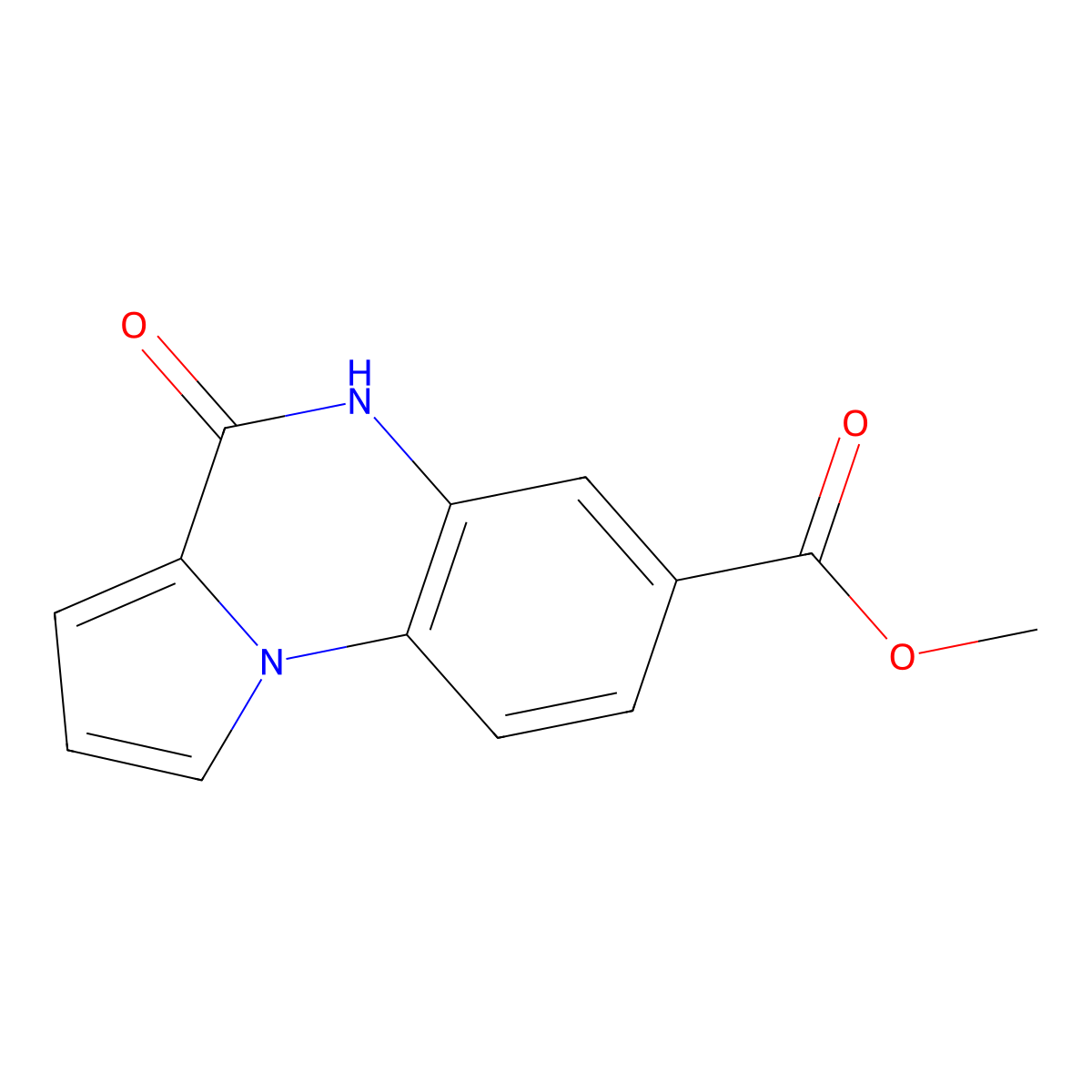 methyl 4-oxo-5H-pyrrolo[1,2-a]quinoxaline-7-carboxylate molecular structure, CAS 1006385-87-0