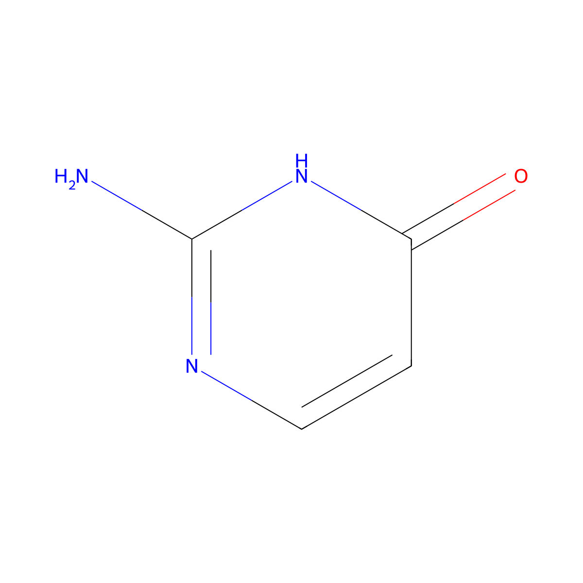 Isocytosine molecular structure, CAS 100643-25-2