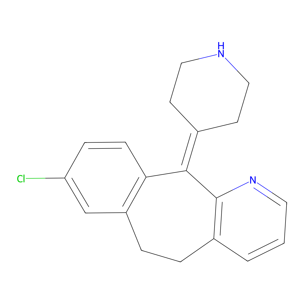 Desloratadine molecular structure, CAS 100643-71-8