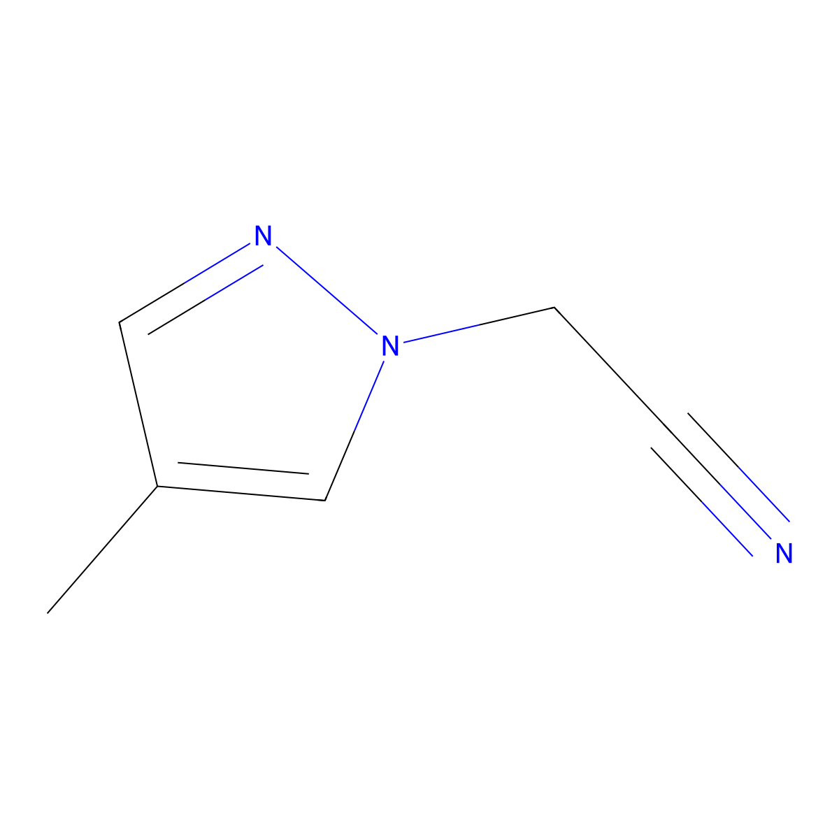 2-(4-Methyl-1H-pyrazol-1-yl)acetonitrile molecular structure, CAS 1006433-93-7