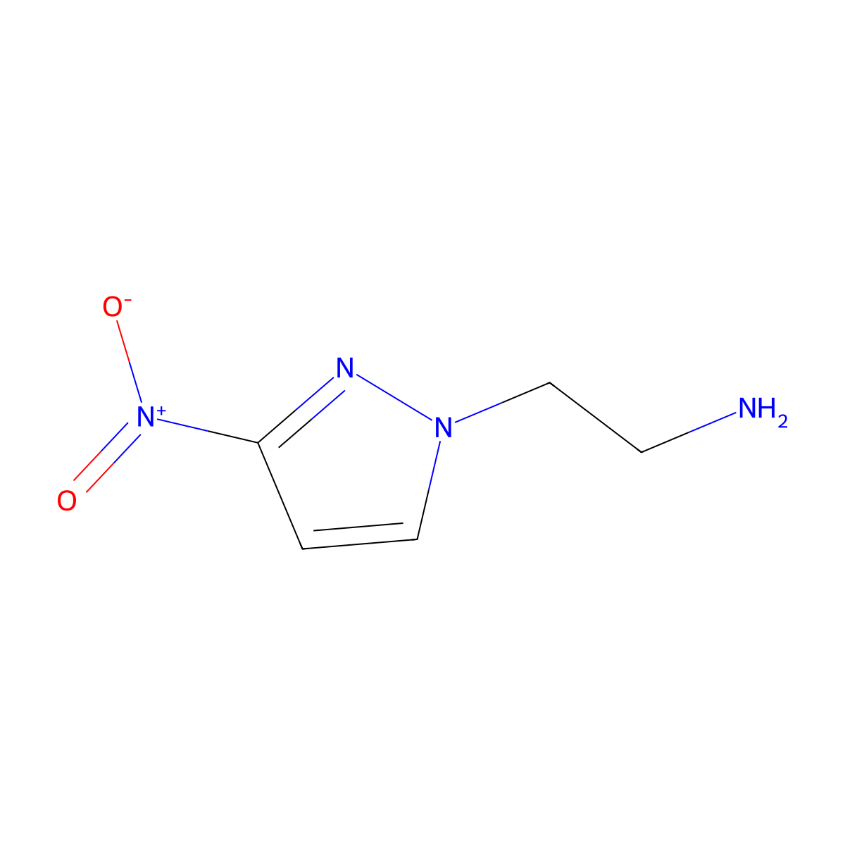 2-(3-nitro-1H-pyrazol-1-yl)ethanamine molecular structure, CAS 1006435-40-0