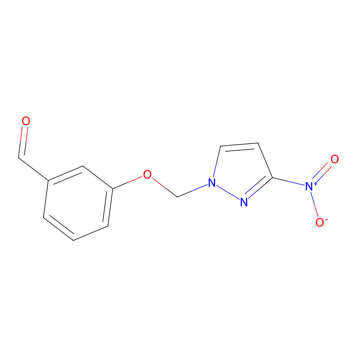 3-[(3-nitro-1H-pyrazol-1-yl)methoxy]benzaldehyde molecular structure, CAS 1006435-82-0