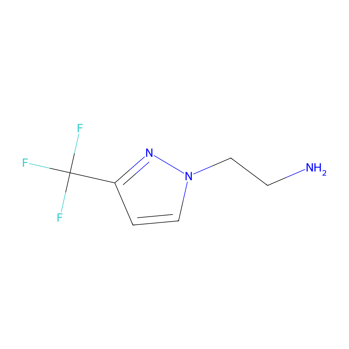 2-[3-(Trifluoromethyl)-1H-pyrazol-1-yl]ethanamine molecular structure, CAS 1006436-51-6