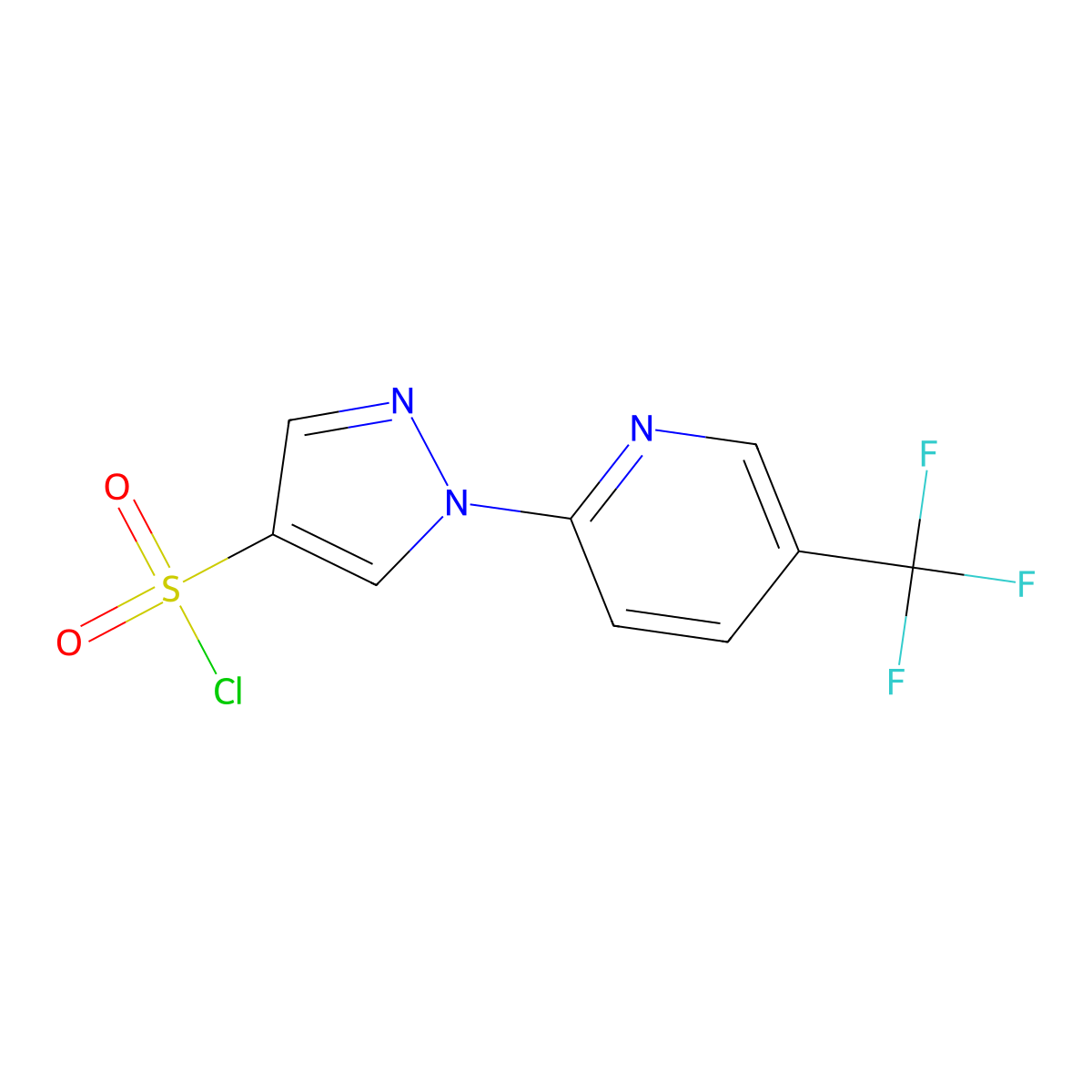 1-(5-(Trifluoromethyl)pyridin-2-yl)-1H-pyrazole-4-sulfonyl chloride molecular structure, CAS 1006441-36-6