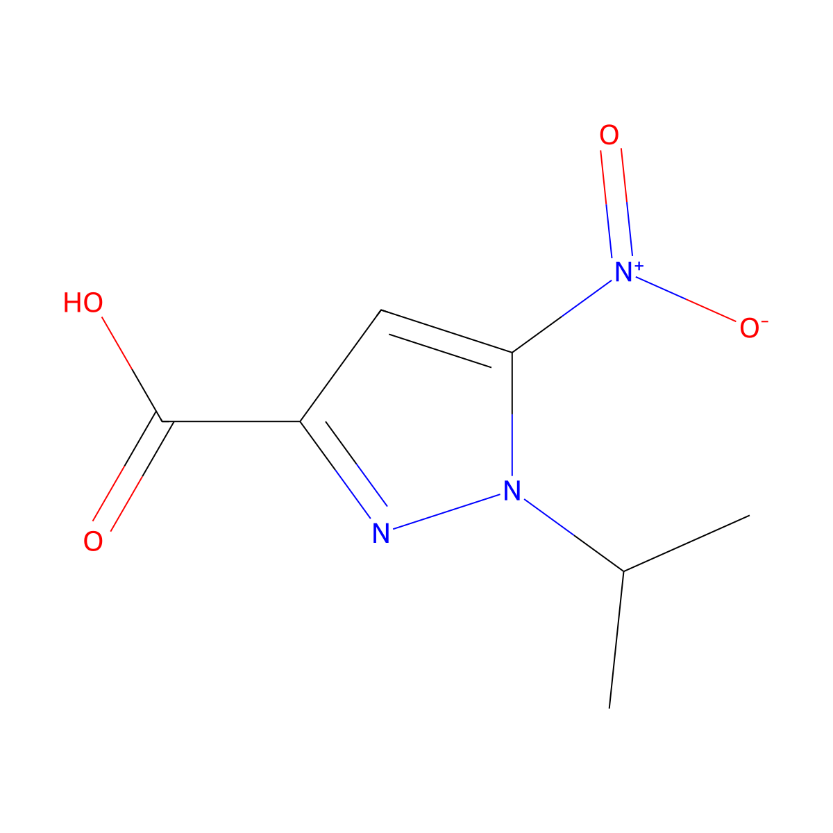 1-Isopropyl-5-nitro-1H-pyrazole-3-carboxylic acid molecular structure, CAS 1006441-42-4