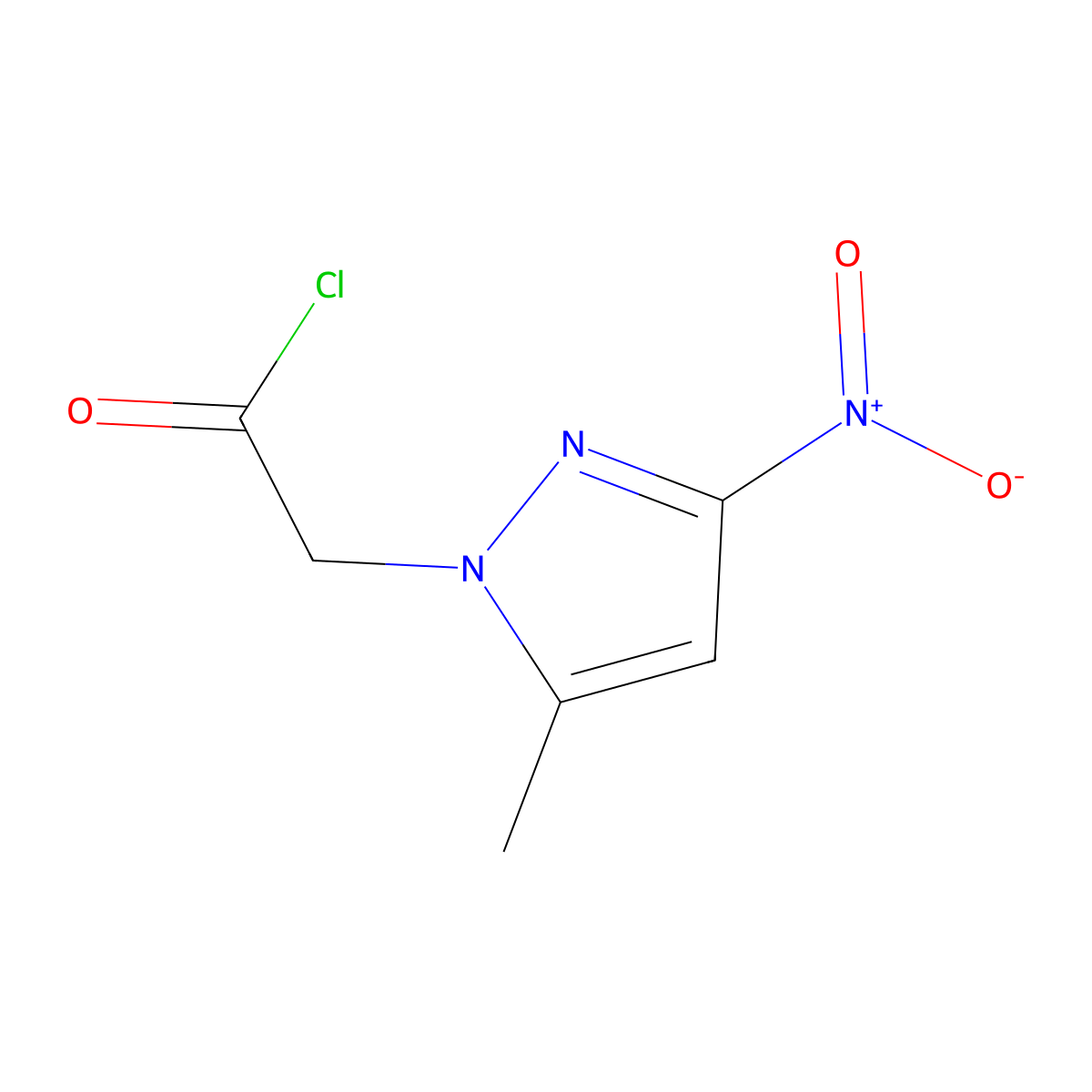 (5-methyl-3-nitro-1H-pyrazol-1-yl)acetyl chloride molecular structure, CAS 1006442-04-1