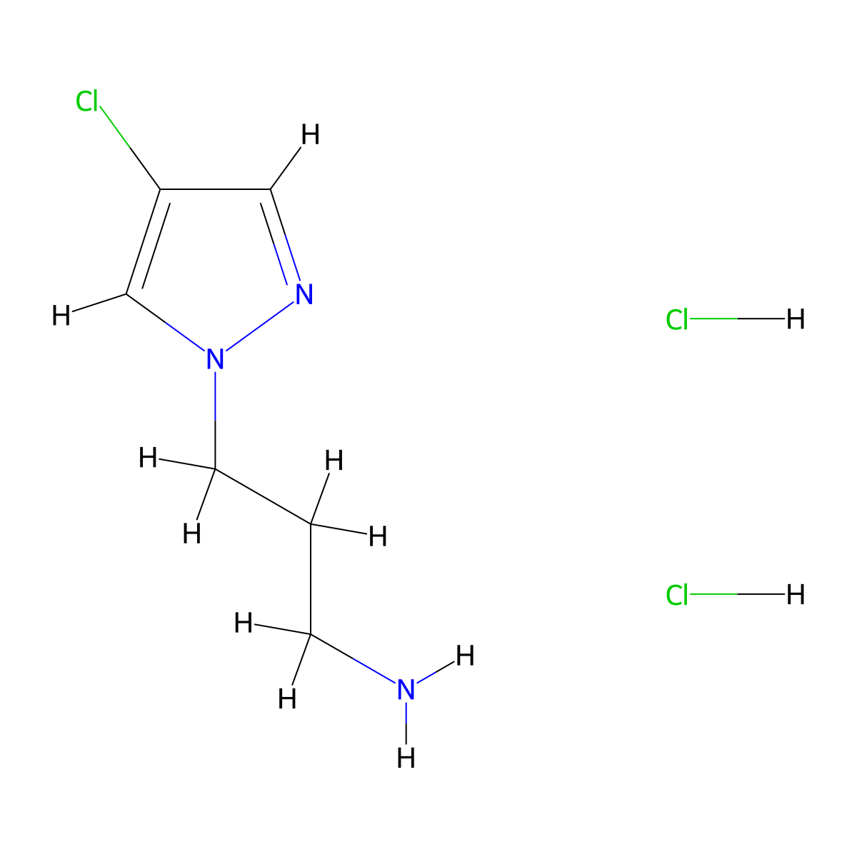 [3-(4-Chloro-1H-pyrazol-1-YL)propyl]amine dihydrochloride molecular structure, CAS 1006447-90-0