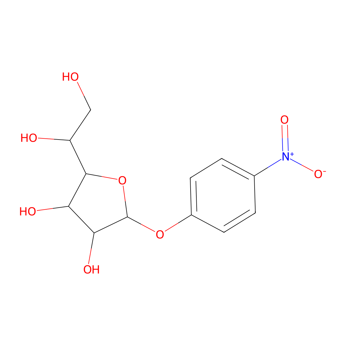 4-Nitrophenylgalactofuranoside molecular structure, CAS 100645-45-2