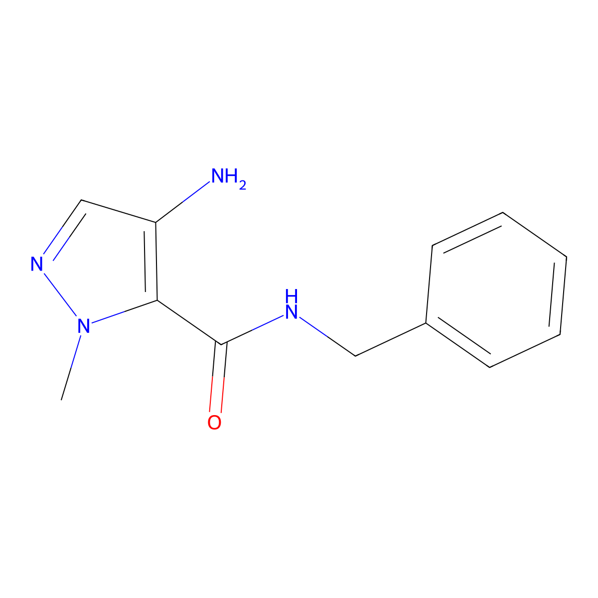 4-amino-N-benzyl-1-methyl-1H-pyrazole-5-carboxamide molecular structure, CAS 1006452-11-4