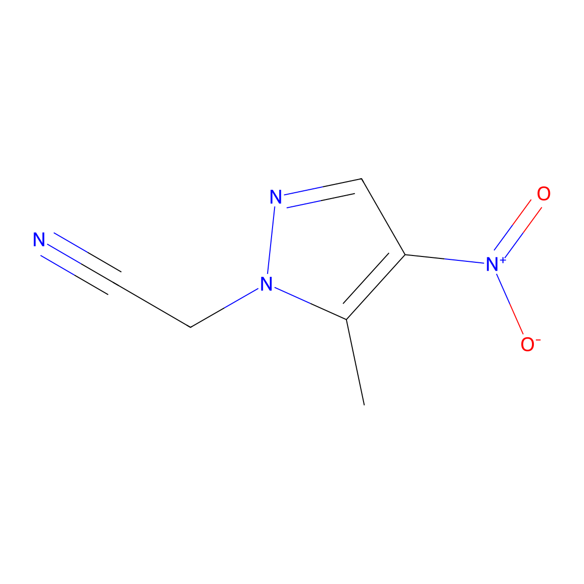 2-(5-Methyl-4-nitro-1H-pyrazol-1-yl)acetonitrile molecular structure, CAS 1006458-41-8