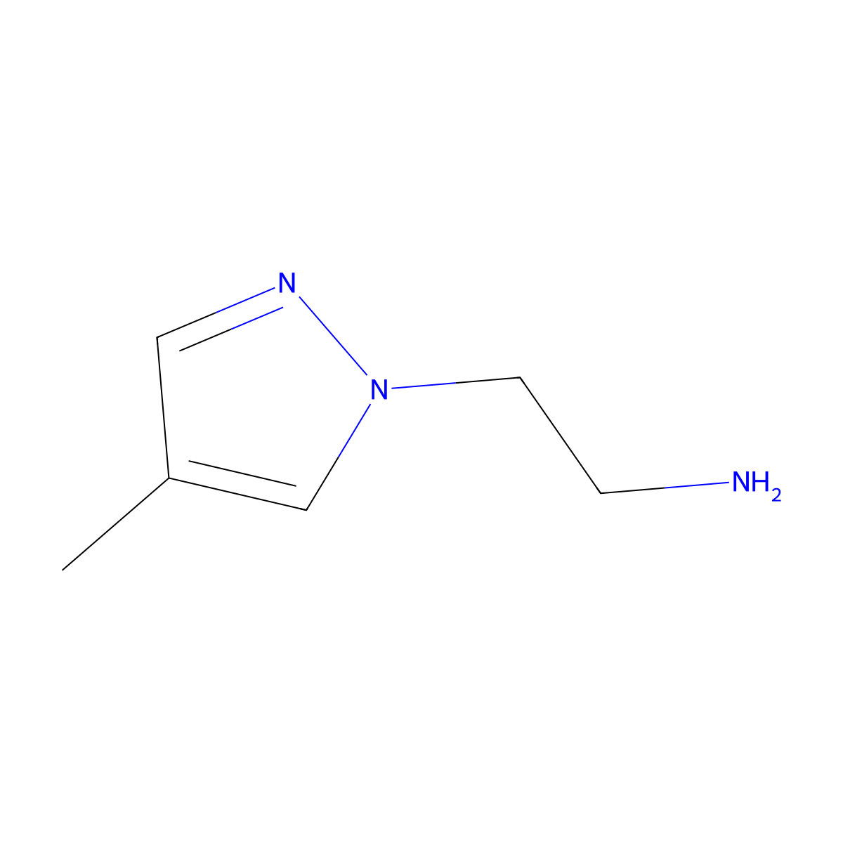 2-(4-Methyl-1H-pyrazol-1-yl)ethan-1-amine molecular structure, CAS 1006458-47-4