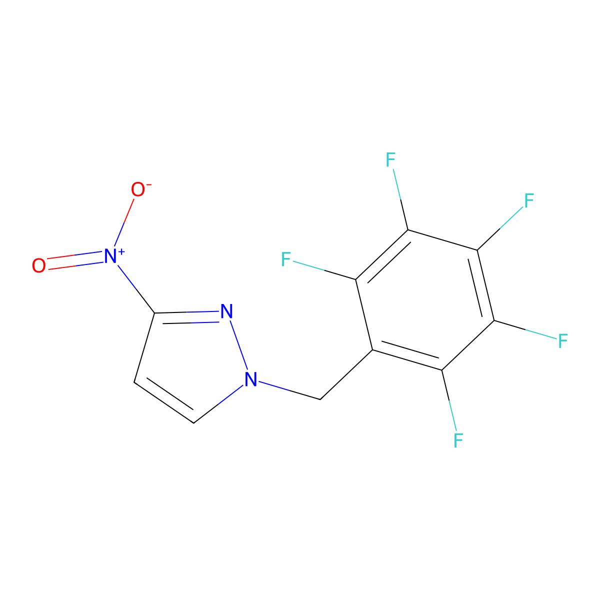 3-Nitro-1-[(2,3,4,5,6-pentafluorophenyl)methyl]pyrazole molecular structure, CAS 1006460-78-1