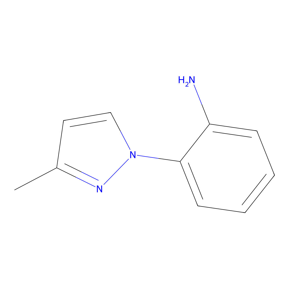 2-(3-Methyl-1H-pyrazol-1-YL)aniline molecular structure, CAS 1006467-16-8