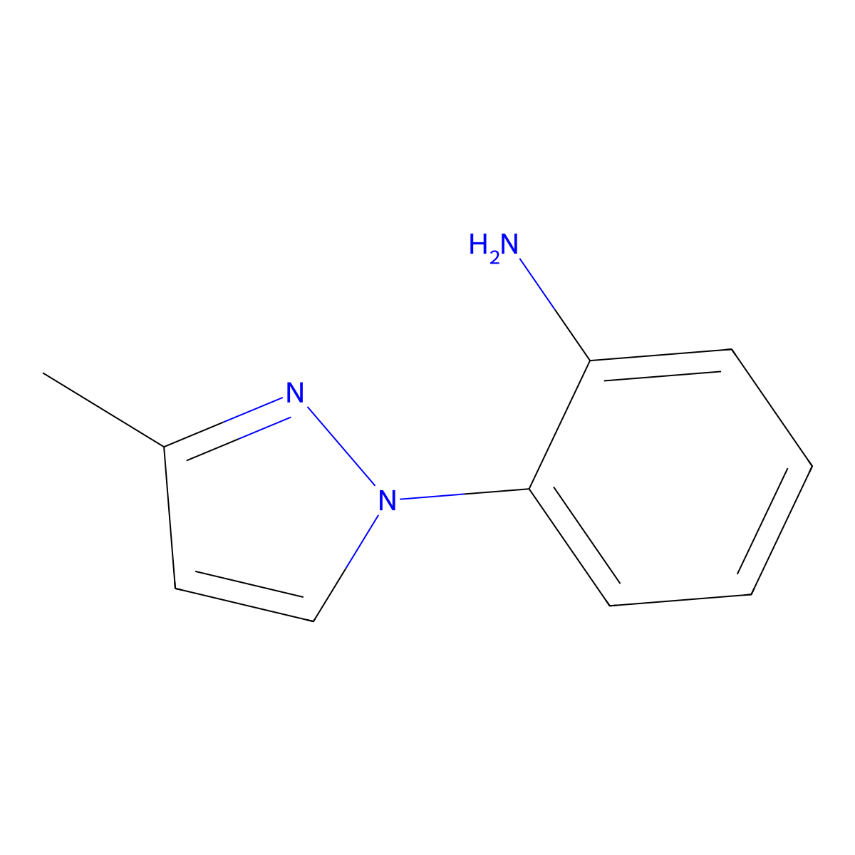 2-(3-Methyl-1H-pyrazol-1-YL)aniline molecular structure, CAS 1006467-16-8