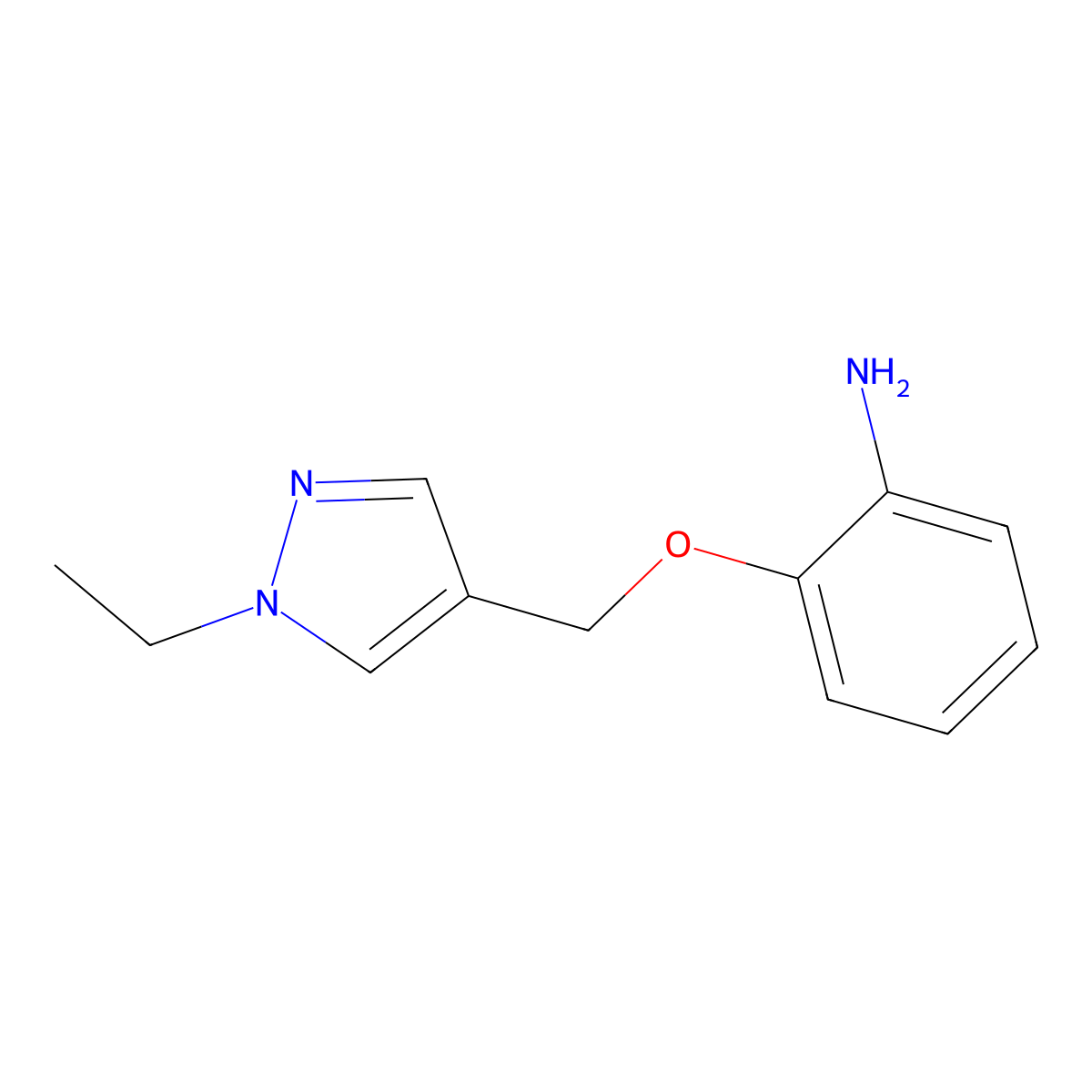 2-[(1-Ethyl-1H-pyrazol-4-YL)methoxy]aniline molecular structure, CAS 1006467-33-9