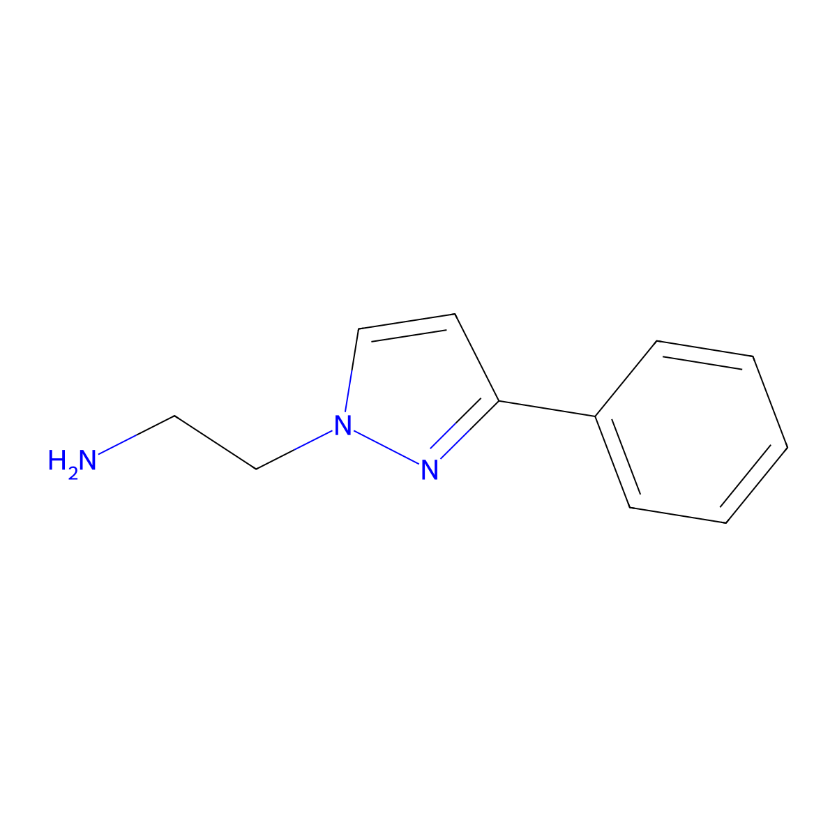 2-(3-Phenyl-pyrazol-1-yl)-ethylamine molecular structure, CAS 1006468-98-9
