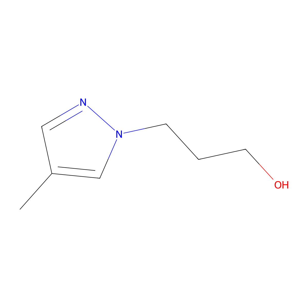 3-(4-methyl-1H-pyrazol-1-yl)propan-1-ol molecular structure, CAS 1006469-12-0