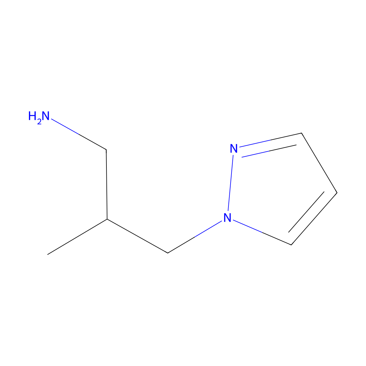 2-methyl-3-(1H-pyrazol-1-yl)propan-1-amine molecular structure, CAS 1006469-88-0