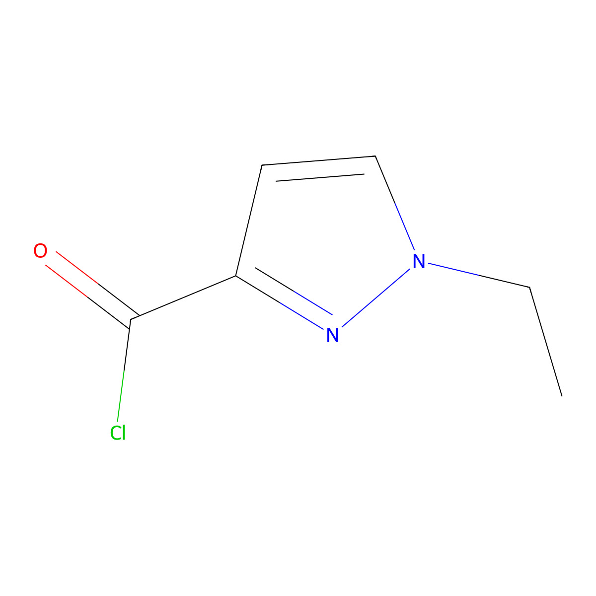 1-Ethylpyrazole-3-carbonyl chloride molecular structure, CAS 1006471-16-4