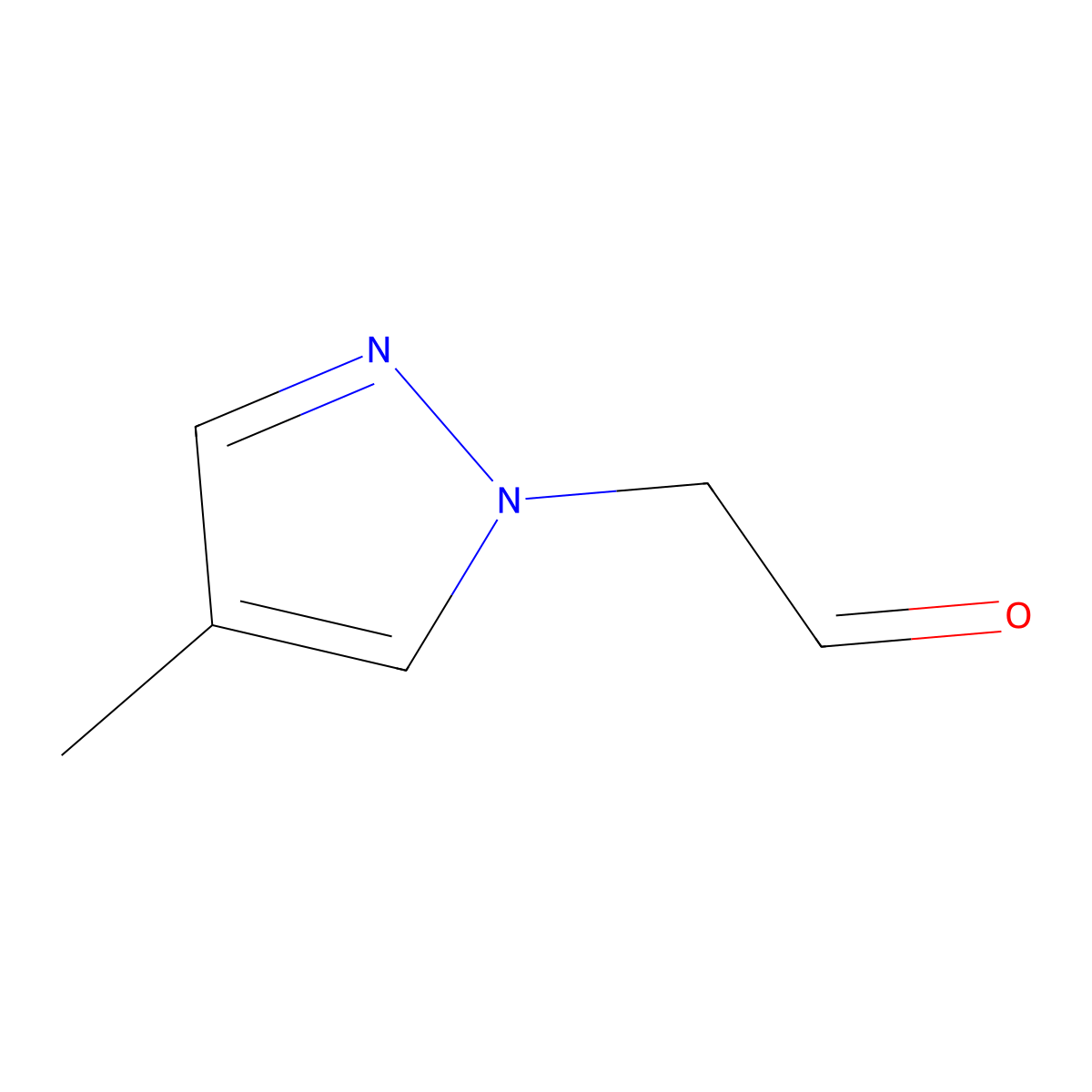 4-Methyl-1H-pyrazole-1-acetaldehyde molecular structure, CAS 1006471-31-3