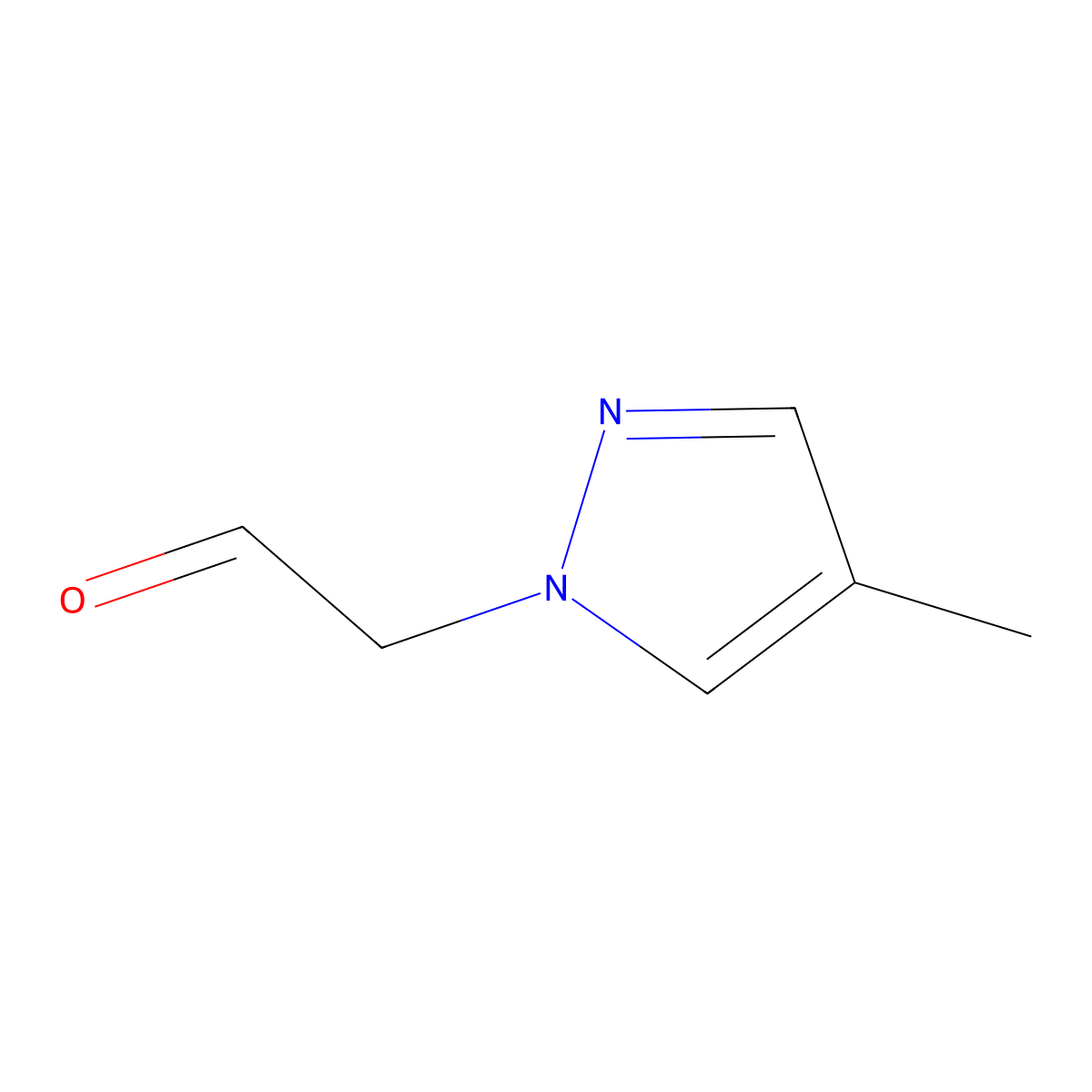 4-Methyl-1H-pyrazole-1-acetaldehyde molecular structure, CAS 1006471-31-3