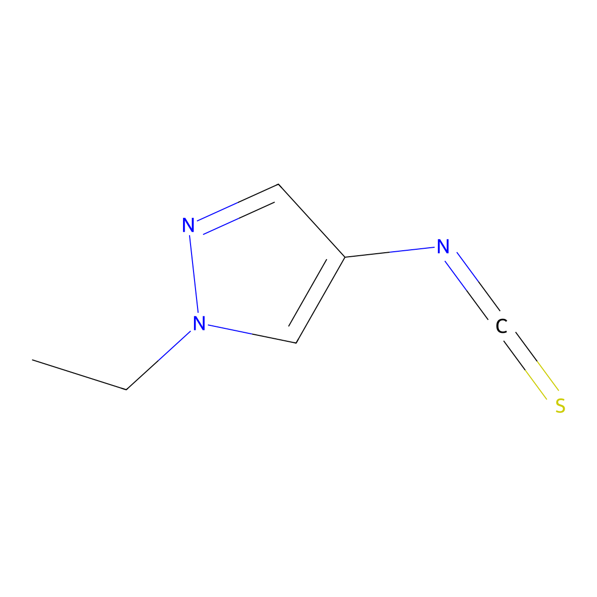 1-ethyl-4-isothiocyanato-1H-pyrazole molecular structure, CAS 1006471-59-5