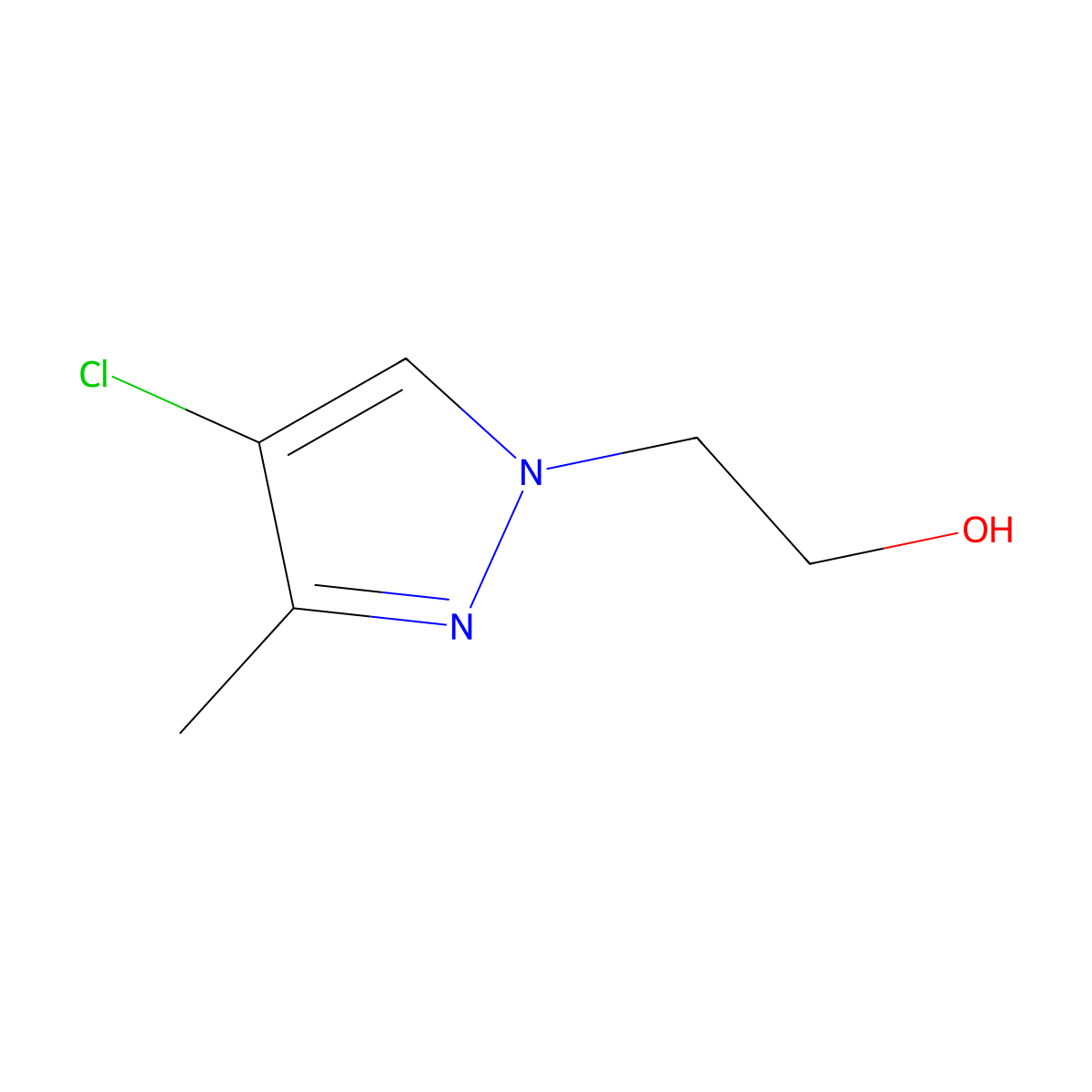 2-(4-chloro-3-methyl-1H-pyrazol-1-yl)ethanol molecular structure, CAS 1006480-03-0