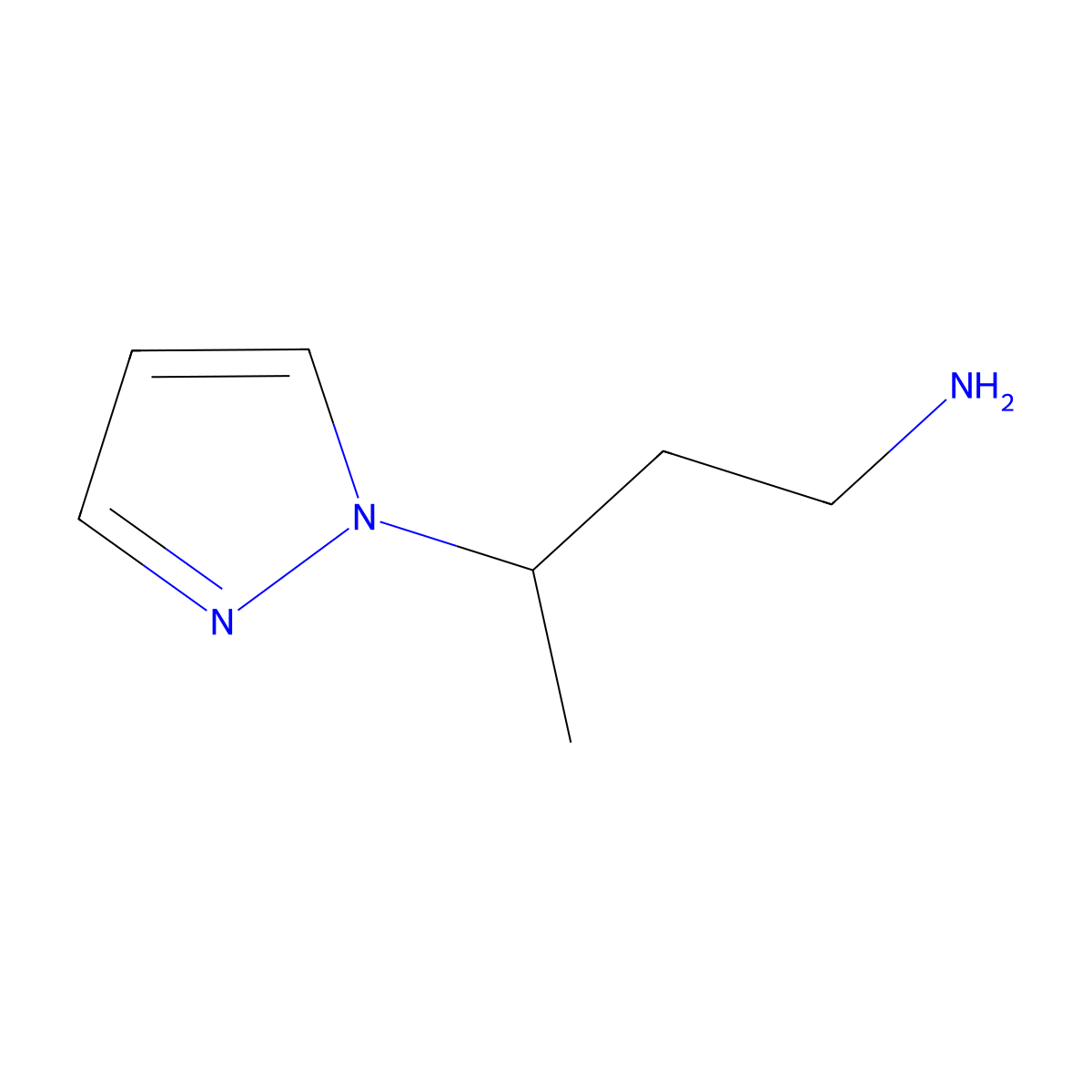 3-(1H-Pyrazol-1-YL)butan-1-amine molecular structure, CAS 1006480-55-2