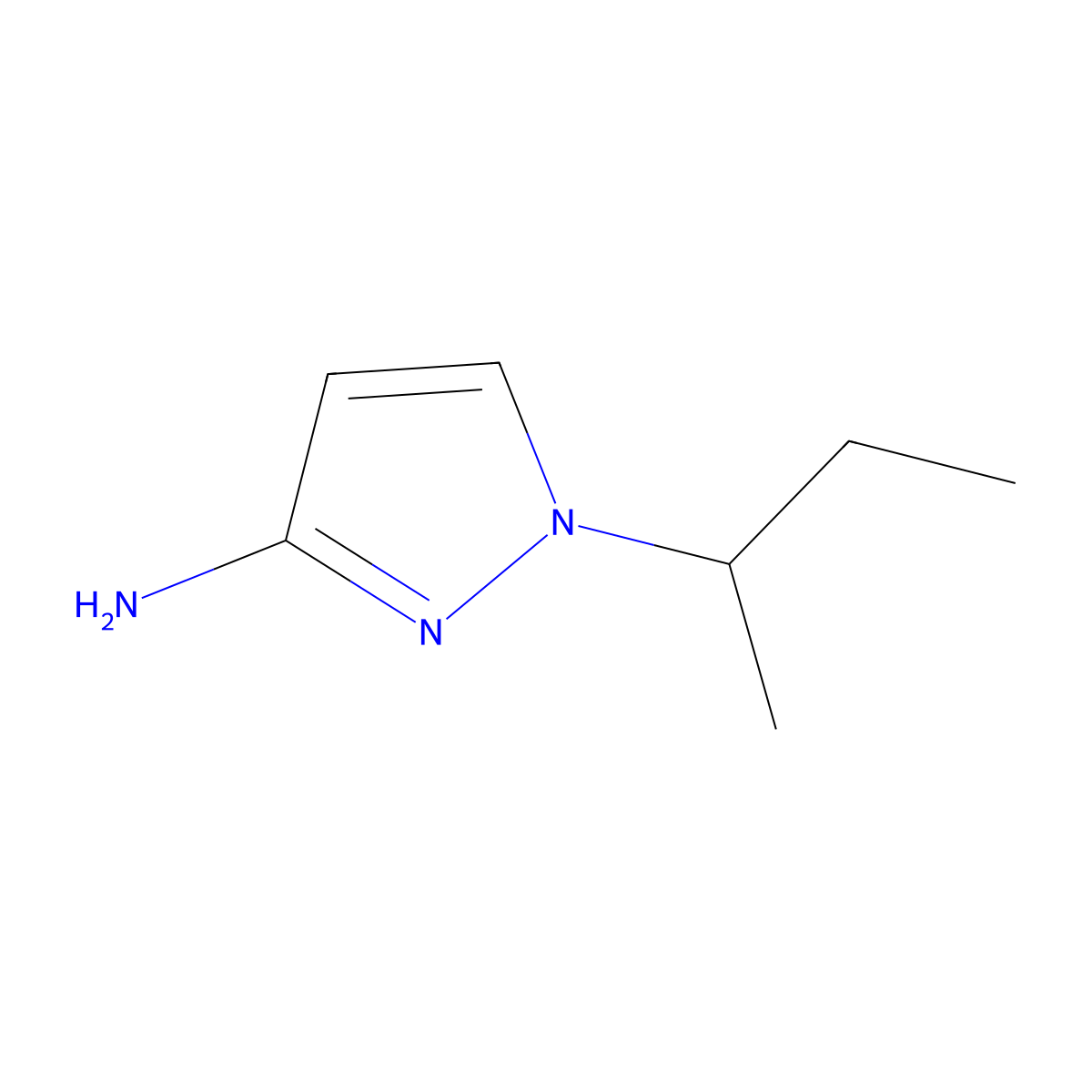 1-(Butan-2-yl)-1H-pyrazol-3-amine molecular structure, CAS 1006481-33-9