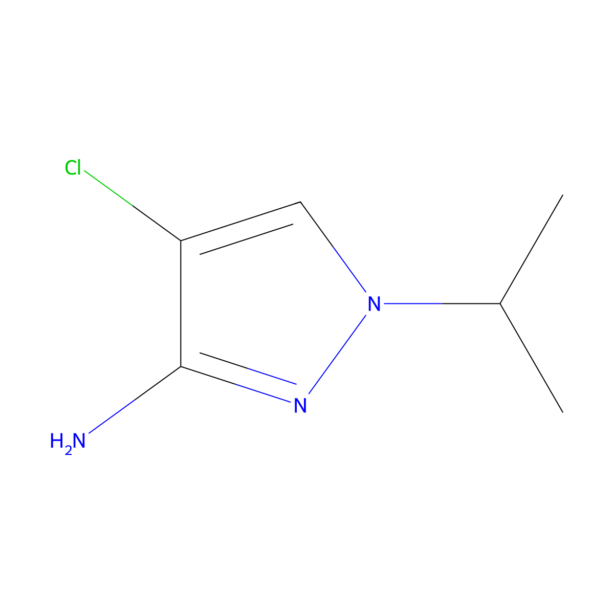 4-Chloro-1-isopropyl-1H-pyrazol-3-amine molecular structure, CAS 1006481-38-4