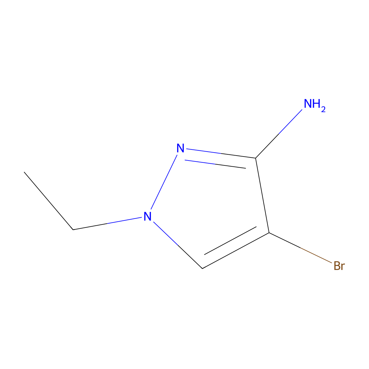 4-bromo-1-ethyl-1H-pyrazol-3-amine molecular structure, CAS 1006481-44-2