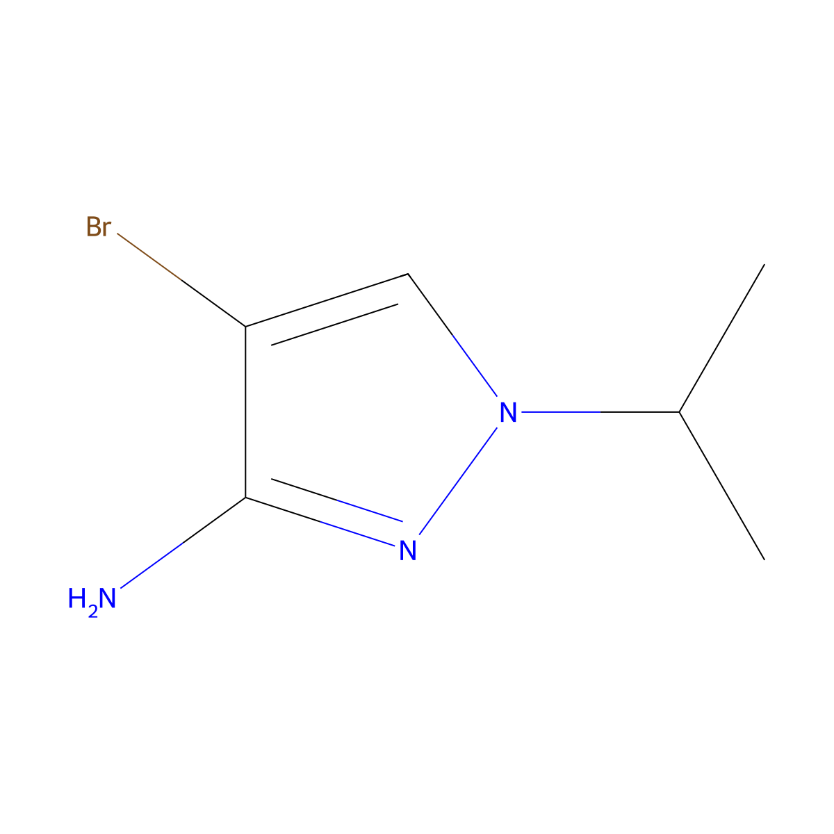 4-Bromo-1-isopropyl-1H-pyrazol-3-amine molecular structure, CAS 1006481-47-5