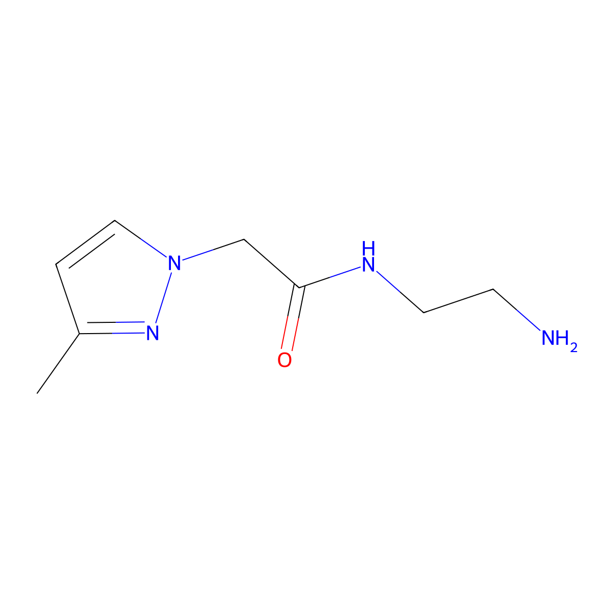 N-(2-Aminoethyl)-2-(3-methyl-1H-pyrazol-1-YL)acetamide molecular structure, CAS 1006482-79-6