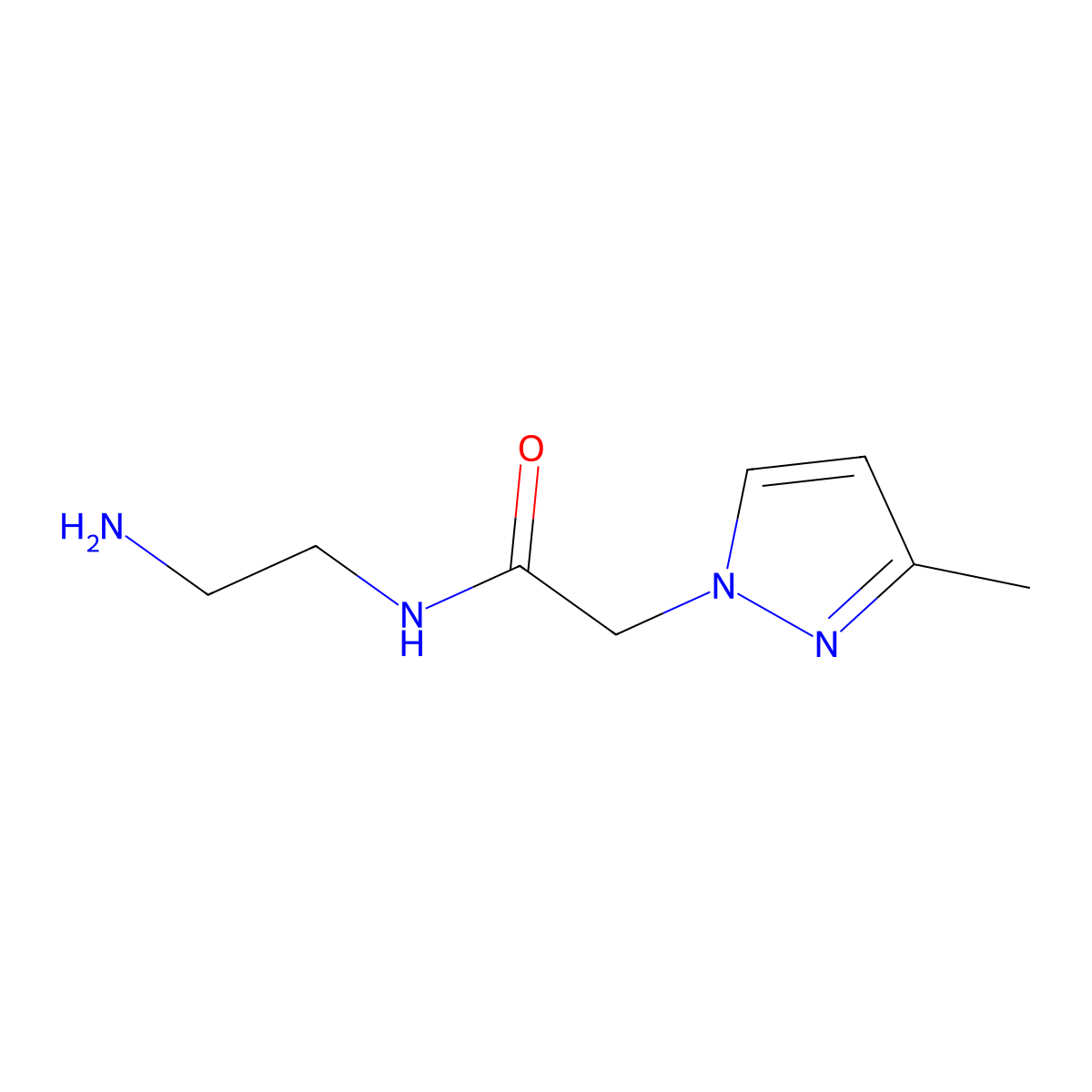 N-(2-Aminoethyl)-2-(3-methyl-1H-pyrazol-1-YL)acetamide molecular structure, CAS 1006482-79-6