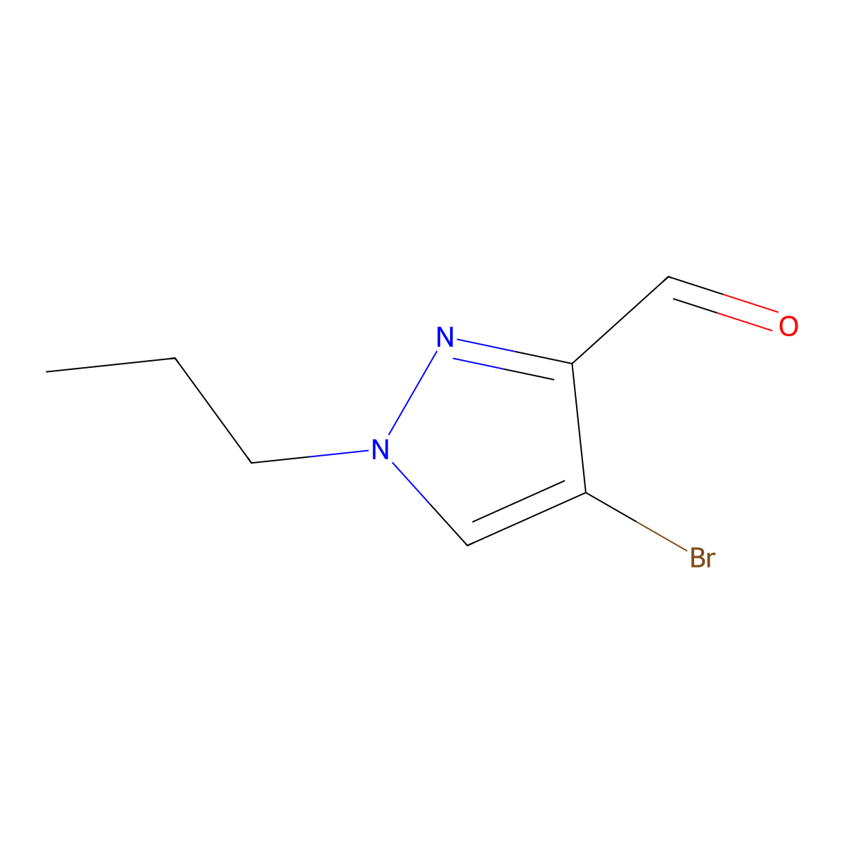 4-Bromo-1-propyl-1H-pyrazole-3-carbaldehyde molecular structure, CAS 1006484-46-3