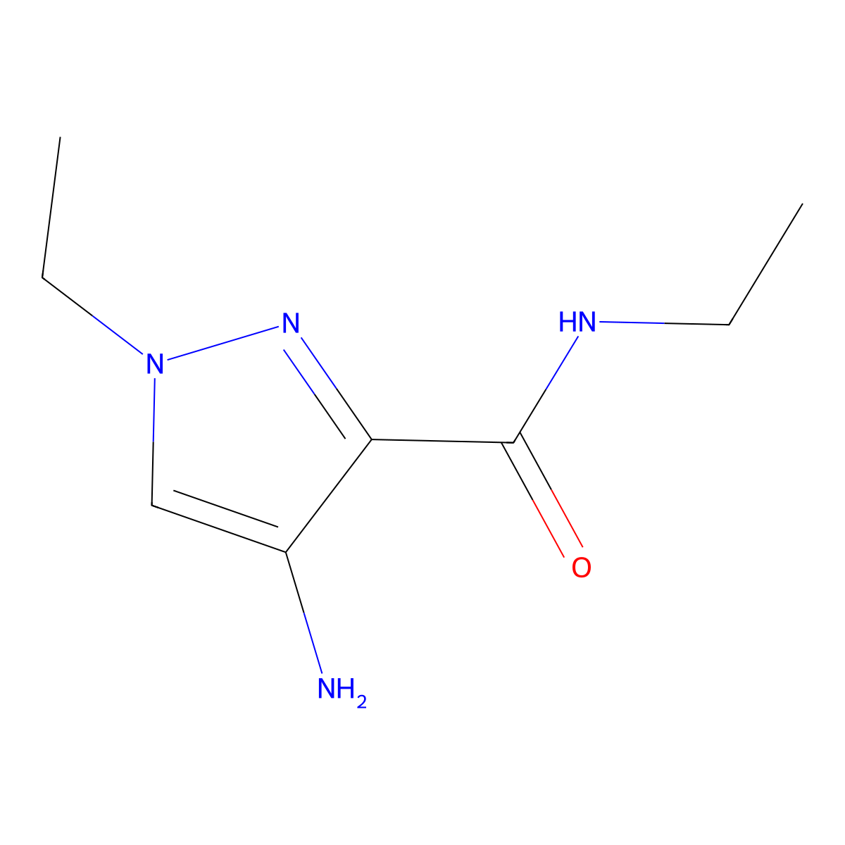 4-Amino-N,1-diethyl-1H-pyrazole-3-carboxamide molecular structure, CAS 1006485-32-0