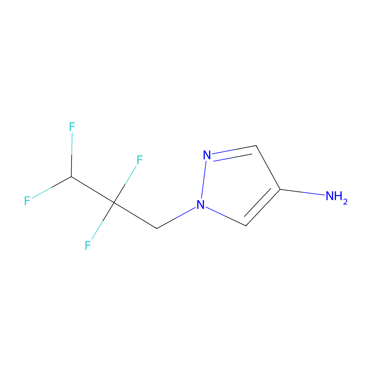 1-(2,2,3,3-Tetrafluoropropyl)-1H-pyrazol-4-amine molecular structure, CAS 1006486-95-8