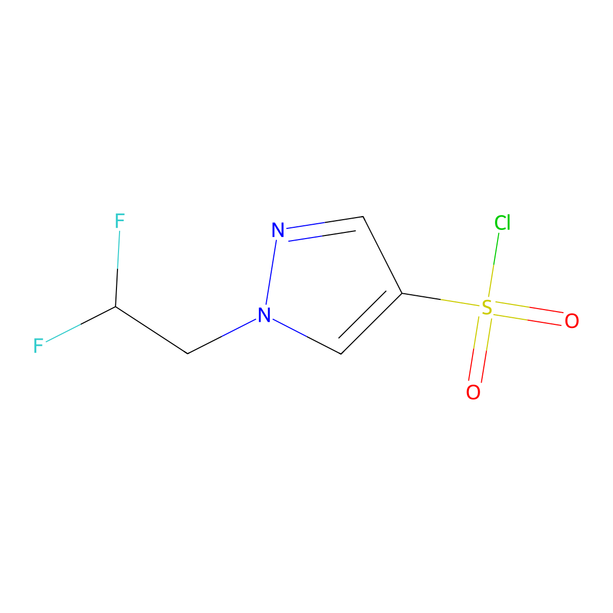 1-(2,2-difluoroethyl)-1H-pyrazole-4-sulfonyl chloride molecular structure, CAS 1006487-21-3
