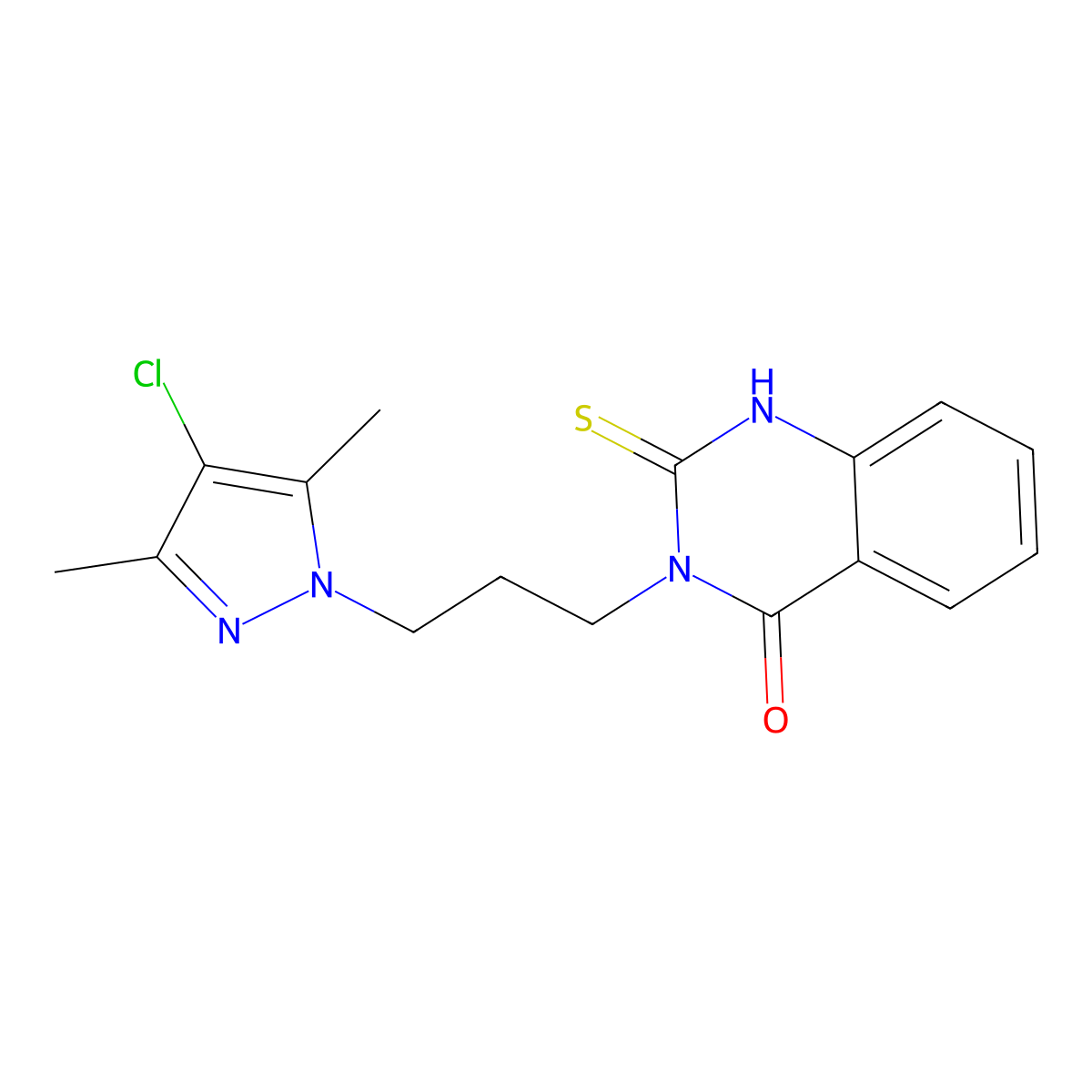 3-(3-(4-Chloro-3,5-dimethyl-1H-pyrazol-1-yl)propyl)-2-mercaptoquinazolin-4(3H)-one molecular structure, CAS 1006491-78-6