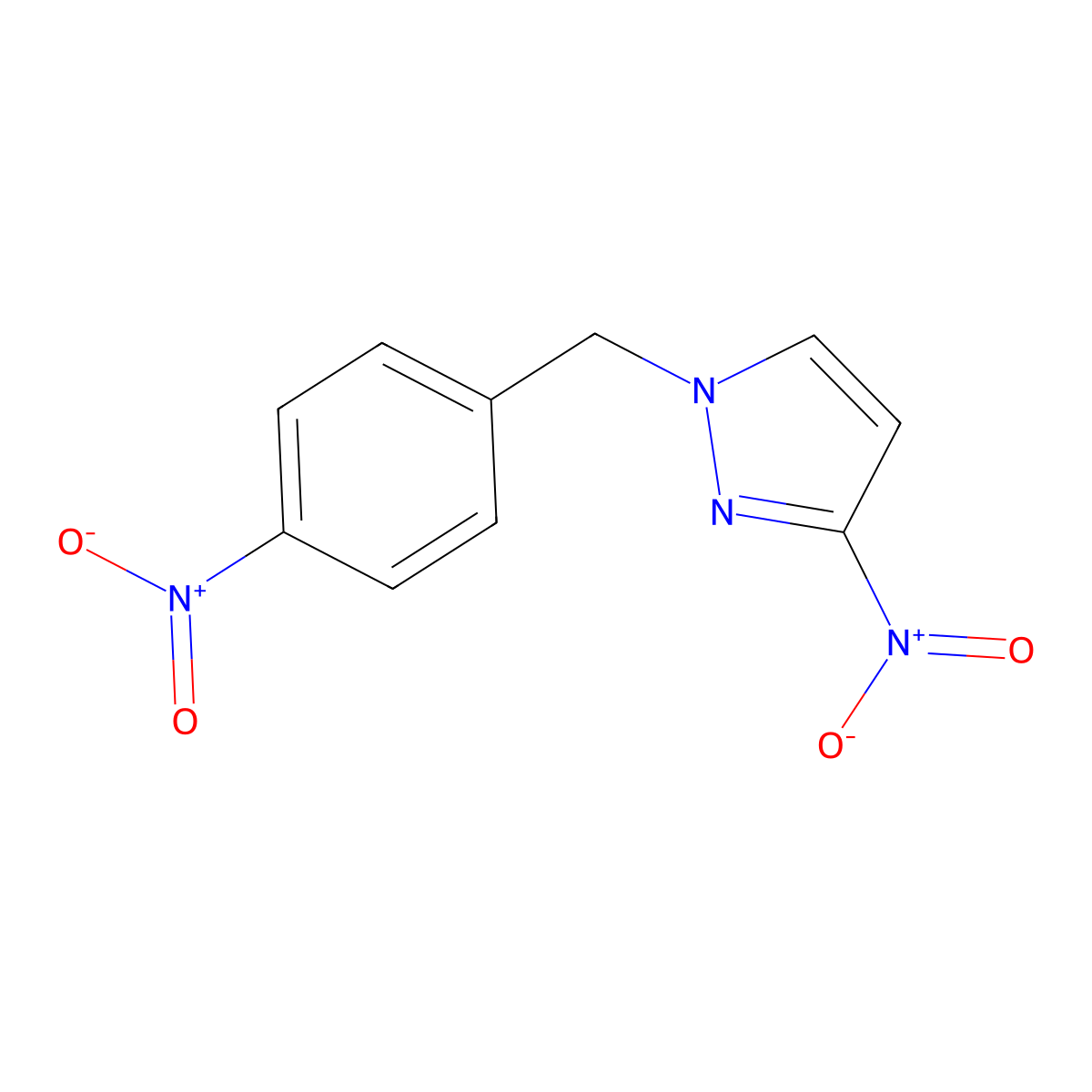 3-Nitro-1-[(4-nitrophenyl)methyl]-1H-pyrazole molecular structure, CAS 1006499-87-1